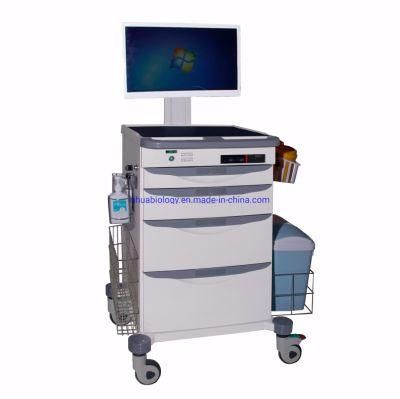 ABS Hospital Crash Cart Emergency Trolley Medical Laptop Cart