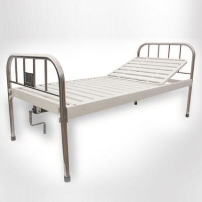 Hot Sale 1 Crank Stainless Steel Head Panel Medical Bed One Function Hospital Bed