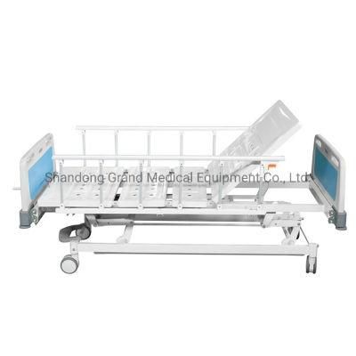 Factory Competitive Price Manual 3 Crank Hospital Patient Care Bed Medical Nursing Bed for Hospital Furniture