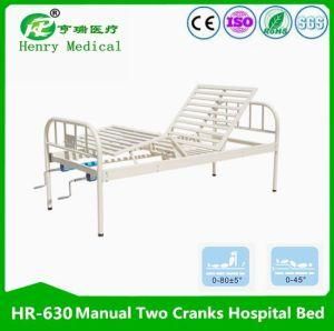 Hr-630A Hospital Bed Two Cranks/ Hospital Patient Bed /Manual Bed