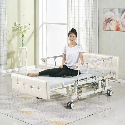 Metal Cranks 6 Positions Home Care Clinic Bed for Patient