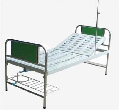 (MS-570) Stainless Steel Hospital Patient Bed Medical Manual Folding Bed