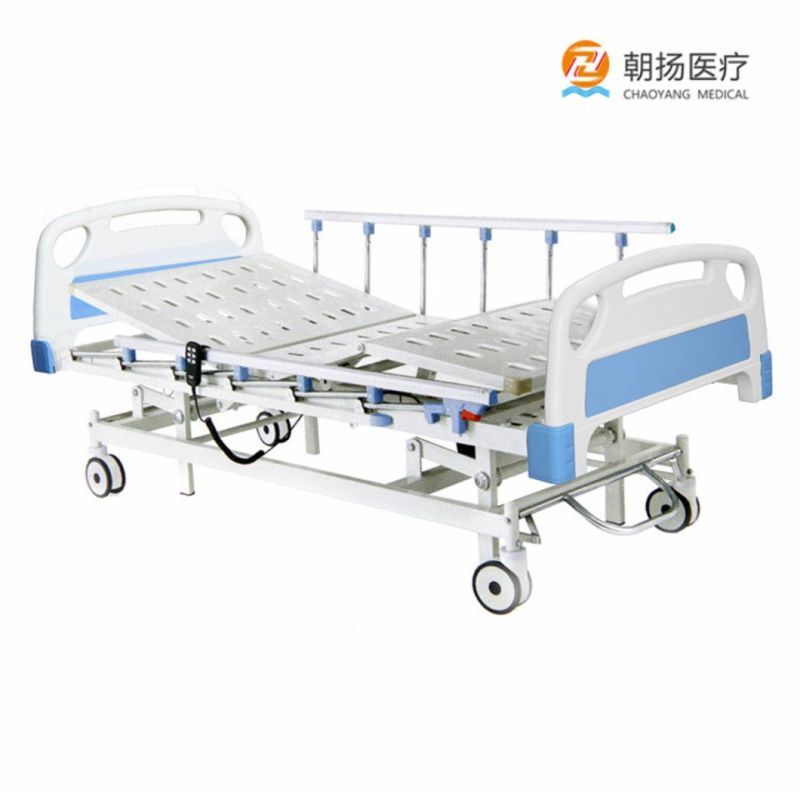 3 Function Moveable Hospital Electric Bed Motor Treatment Table Medical Examination Bed with Roller