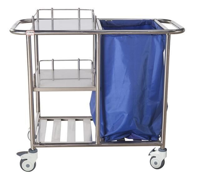 Bestest Price Hospital Furniture Stainless Steel Waste Collecting Trolley
