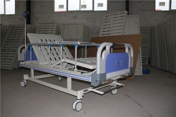 Medical Bed Adjustable Nursing Bed Two Crank Manual Hospital Bed Medical