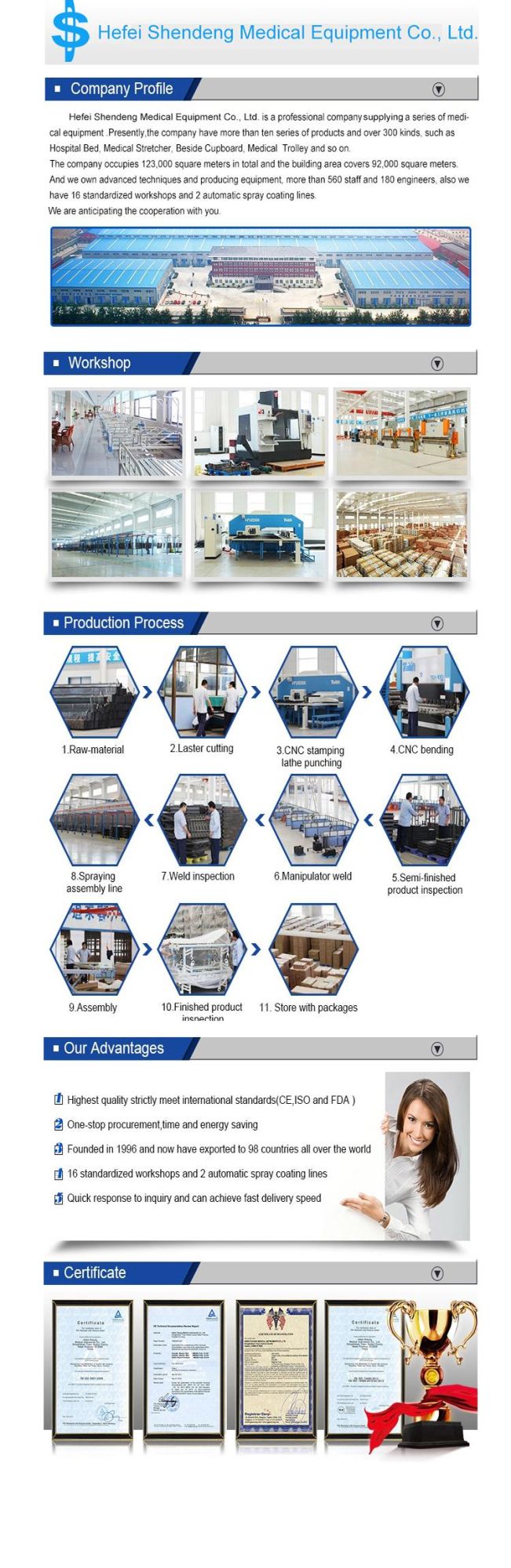 Medical Equipment Hospital Use Examination Table