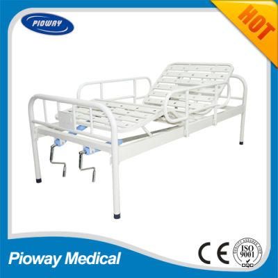 Hospital Powder Coated Bed, with Guardrail, Two Crank (PW-B03)