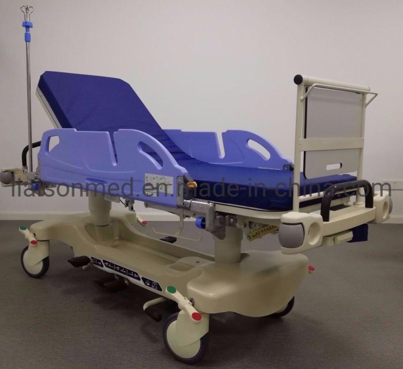Mn-SD006 China Manufacture Adjustable Aluminum Alloy Emergency Ambulance Stretcher for Hospital