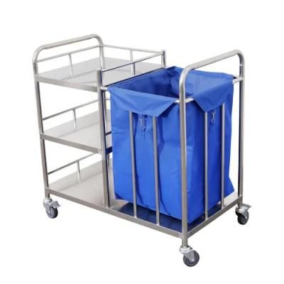 Stainless Steel Hospital Medical Waste Linen Trolley
