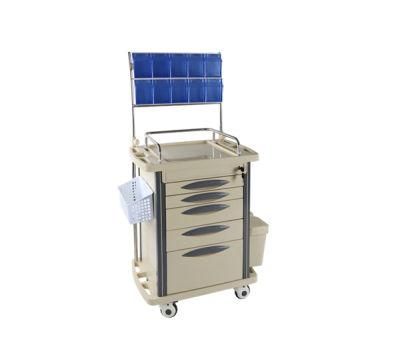Hospital Multifunctional ABS Nurse Anesthesia Trolley Cart