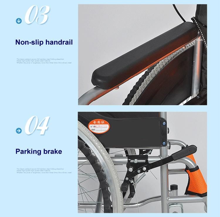 Portable Folding Handicapped Elderly Wheelchair