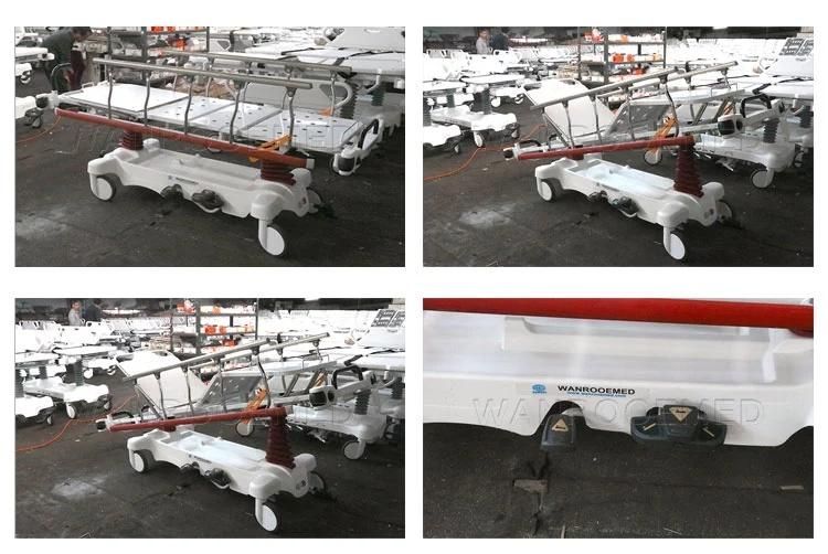 Bd111b-3 Hospital First Aid Hydraulic Patient Transport Ambulance Transfer Stretcher Trolley