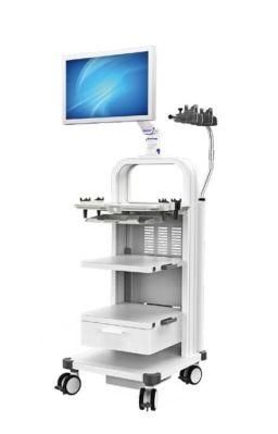 Medical Emergency Endoscopy Computer Workstationn Trolley