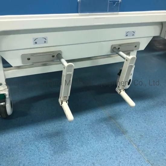 Manufacturers China Products/Suppliers Two ABS Cranks Manual Bed with ABS Bed Head Two Crank CE & ISO Hot Sale Manual 2 Cranks Medical Hospital ICU Bed