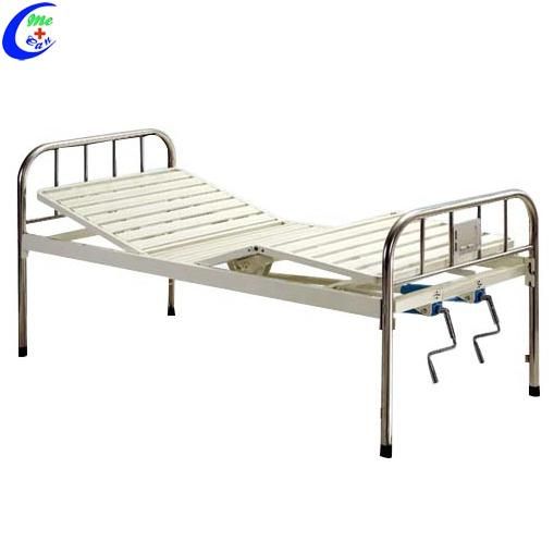 Hospital Furniture Manual ABS Flat Hospital Bed for Patient