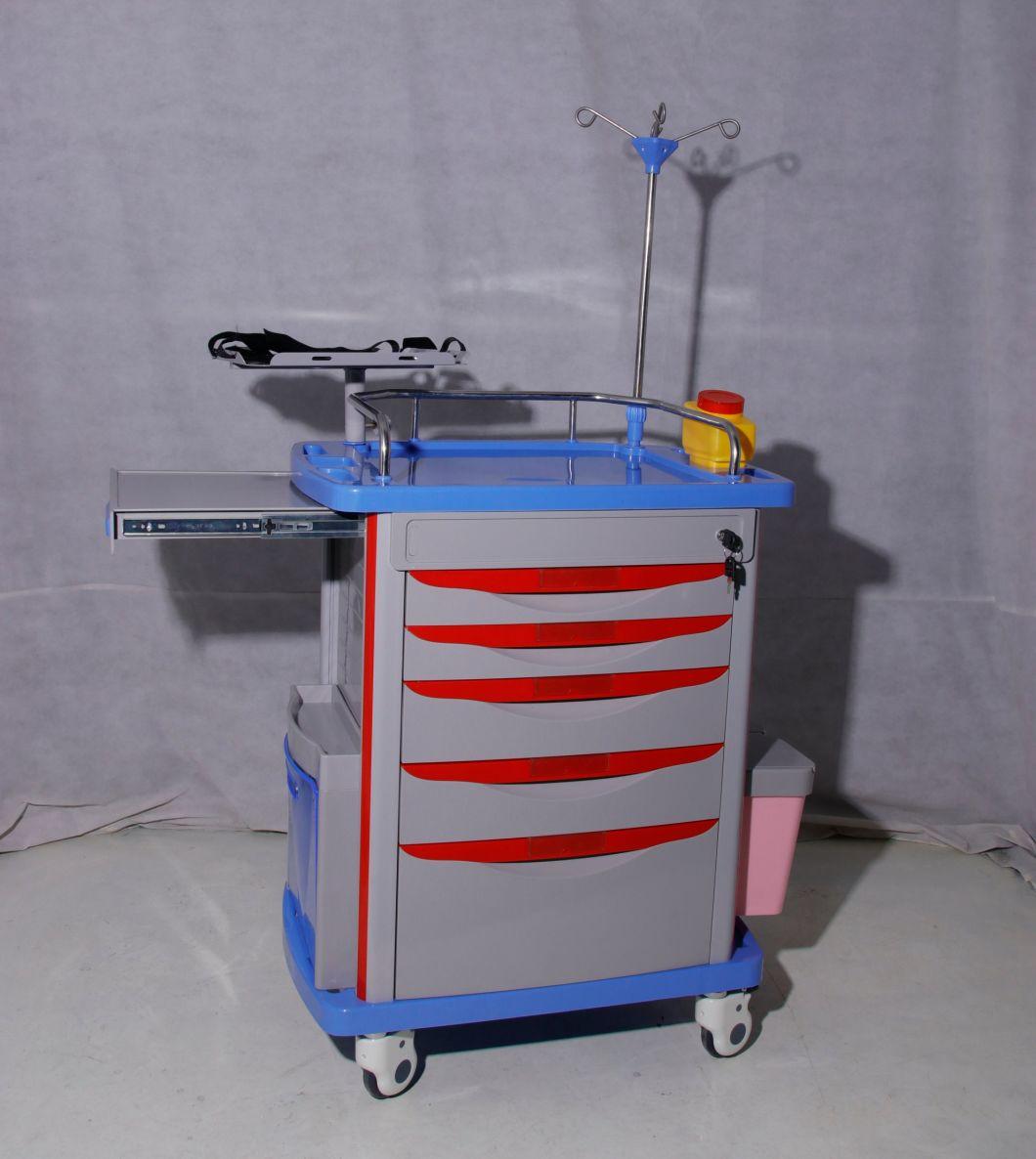 Mn-Ec001 Hospital ABS Medication Trolley ABS Clinical Trolleys Hospital Emergency Cart