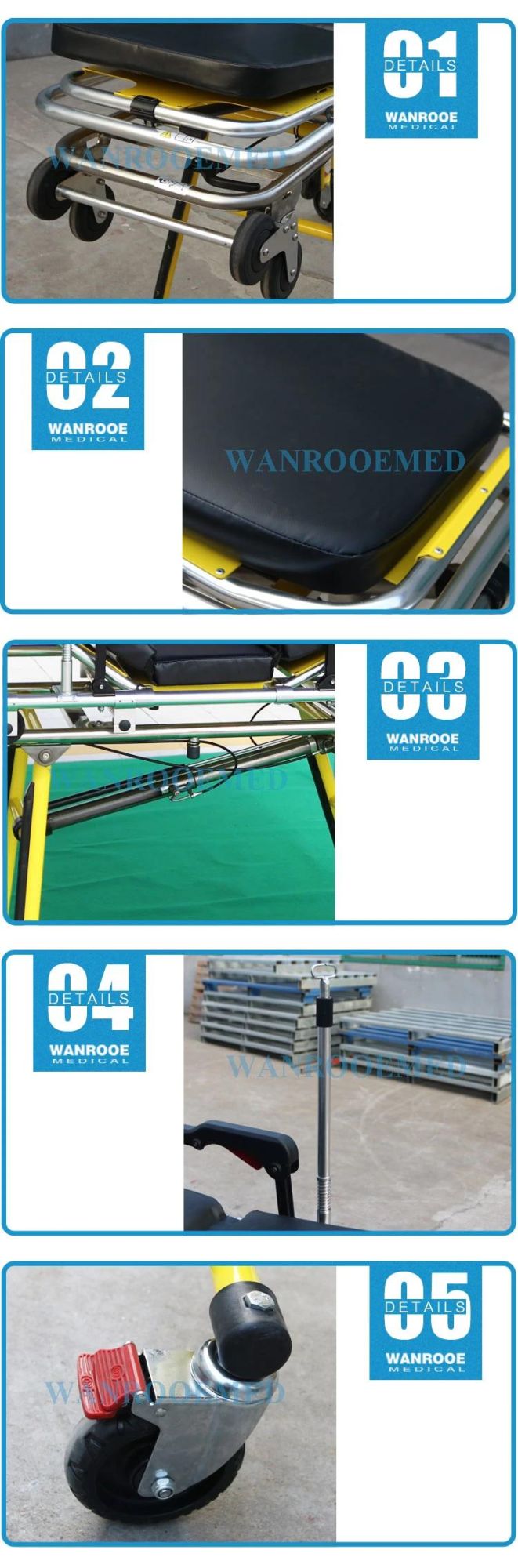 Ea-3b1 Medical Equipment Funeral Supplies Folding Ambulance Stretcher