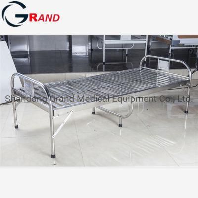 Hopsital Equipment Stainless Steel Folding/Folded Bed Manual Clinic Patient Medical Nusing Bed