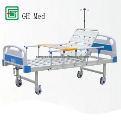 High Quality Medical Hospital Beds One Crank Cheap Manual Nursing Patient Bed