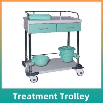 Hospital Medical ABS Nursing Treatment Trolley Cart with Drawers Beauty Salon Trolley