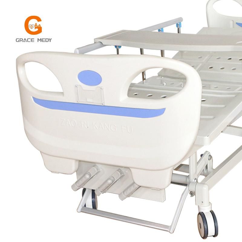 Hot Selling Three Crank Three Function Manual Hospital Bed for Patient