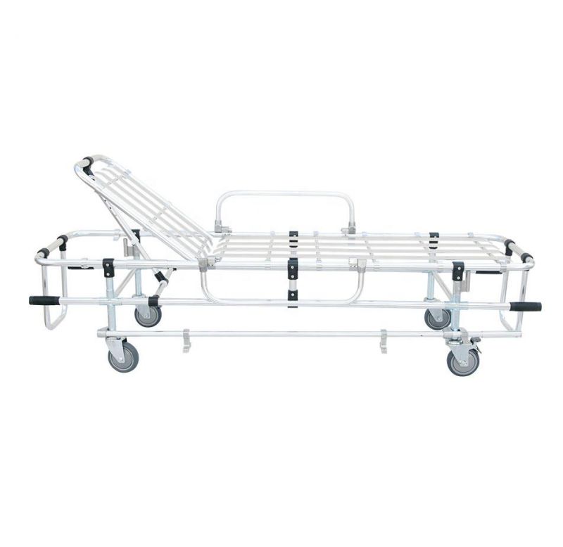 Emergency Folding Patient Transfer Stretcher, Trolley Aluminum Collapsible Ambulance Stretcher (RC-A6)