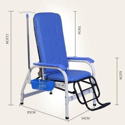 Adjustable Hospital Medical Infusion Chair with I. V. Pole