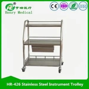 Hr-426 Stainless Steel Instrument Trolley/Hospital Trolley