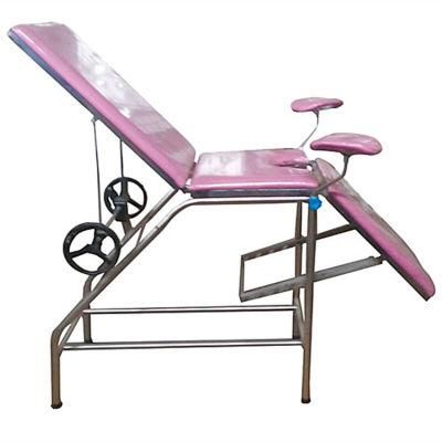 Hospital Manual Type Obstetric Examination Table Gynecological Delivery Bed