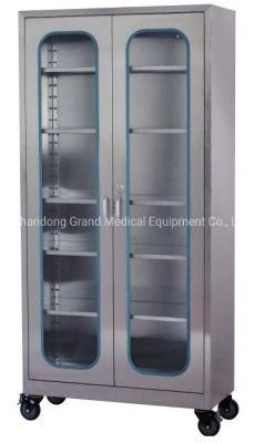 Hospital Furniture Stainless Steel Lockable Multilayer Medicine Cupboard Medical Instrument Cabinet