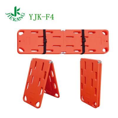 Hot Sale Medical Acceptable X-ray Plastic Folding Spine Board Stretcher