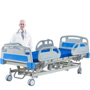 Quick Delivery Electric Three Function ICU Hospital Bed with Dining Table Board