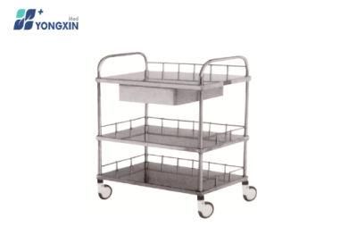 Yxz-A022 Stainless Steel Medicine Trolly Treatment Trolley