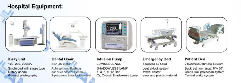 Manual Three-Crank Sickbed Patient Bed (AM-20303-3C)