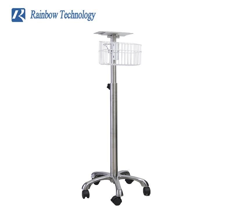 China Hospital Equipment Supplier Patient Monitor Trolley/ Cart Surgical Patient Monitor Stand Stainless Steel