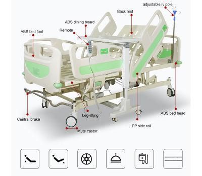 Medical Furniture and Equipment Multi-Function Electric 5-Function Hospital Nursing Bed