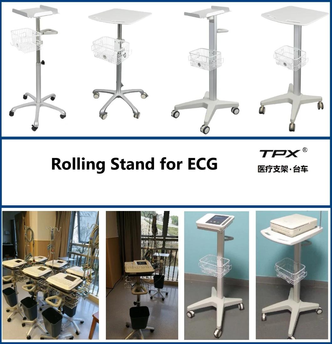 Variable Height Rolling Stand for Ventilator and ECG