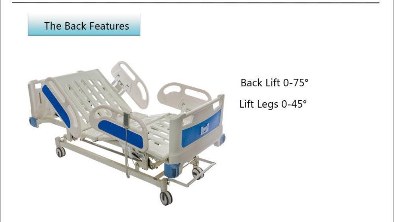CE Adjustable Electric Hospital Sick Bed with Mute Casters dB05