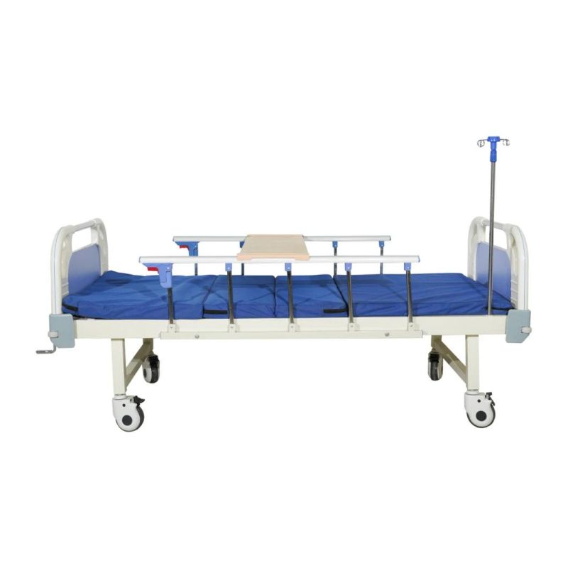 Steel Tubes Simple Manual Medical Bed Makeshift Hospital Bed