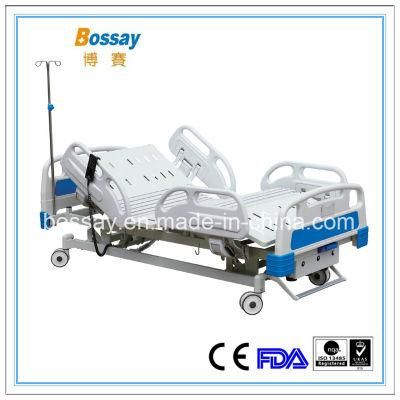 Electric Medical Bed with PP Siderails Hospital ICU Bed