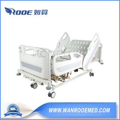 Factory Customized Bam308 Medical Three Functions Manual Split Guardrail Nursing Bed with 3 Cranks