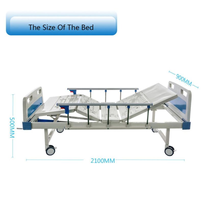 Noise-Free Mute Wheel 2 Crank Hospital Medical Bed Bc02-2