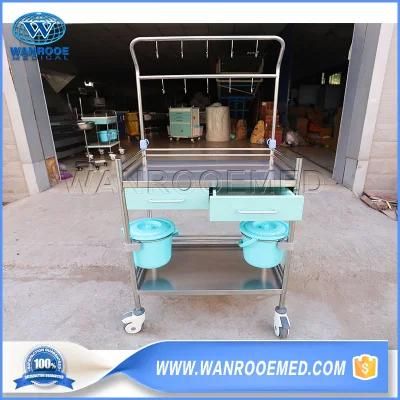 32 Series Hospital Medical ABS Clinic Portable Treatment Infusion Crash Medicine Trolley for Patient