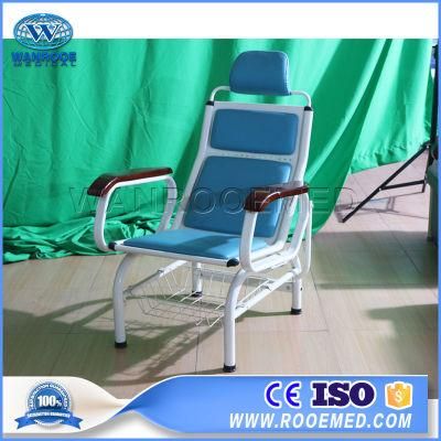 Hospital Furniture Medical Patient Accompany Infusion Transfusion Drip Chair with IV Pole