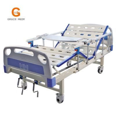 A09  Clinic Patient Treatment Furniture Two 2 Functions Manual Medical Intensive Care ICU Therapy Nursing Hospital Bed with Mattress