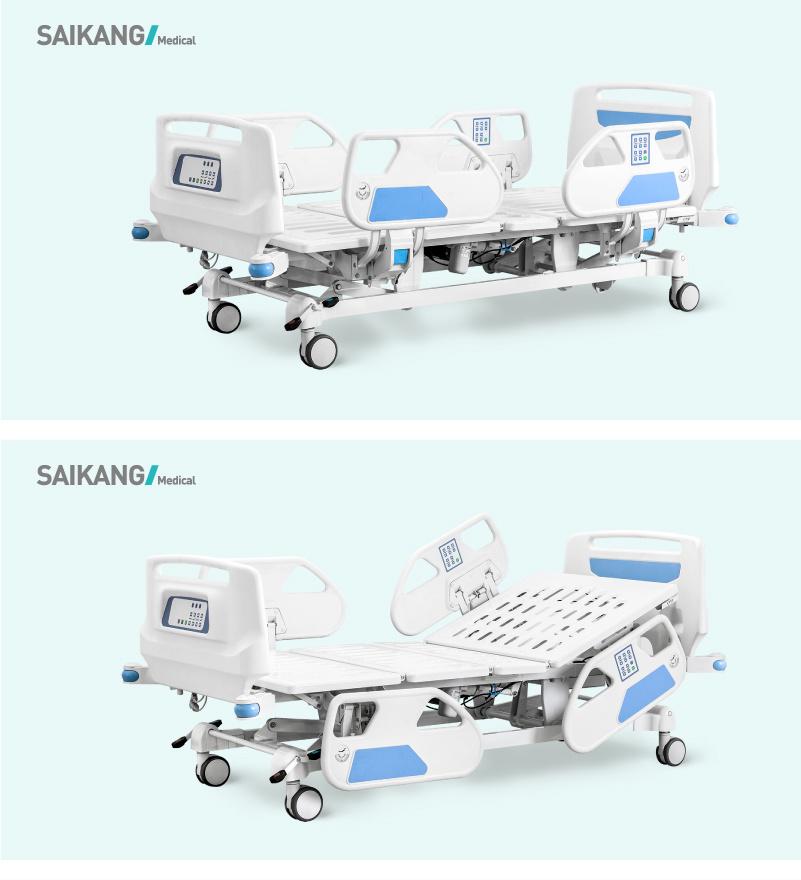 C8e 5 Functions Hospital ABS Electric Cheap Medical Adjustable Patient Therapy Care Bed with Central Locking Pedals