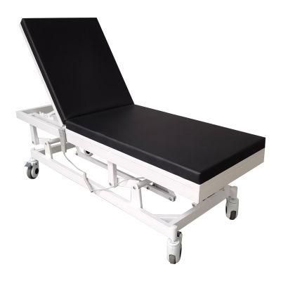 Mn-Jcc004 Medical Hospital Folding Steel Patient Examination Couch Adjustable Ackrest Nursing Examination Table