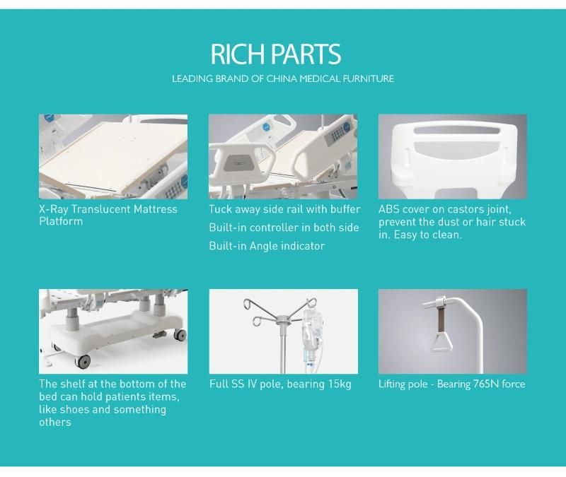 Sk002-9 Hospital Medical Function Bed with Remote Control Parts