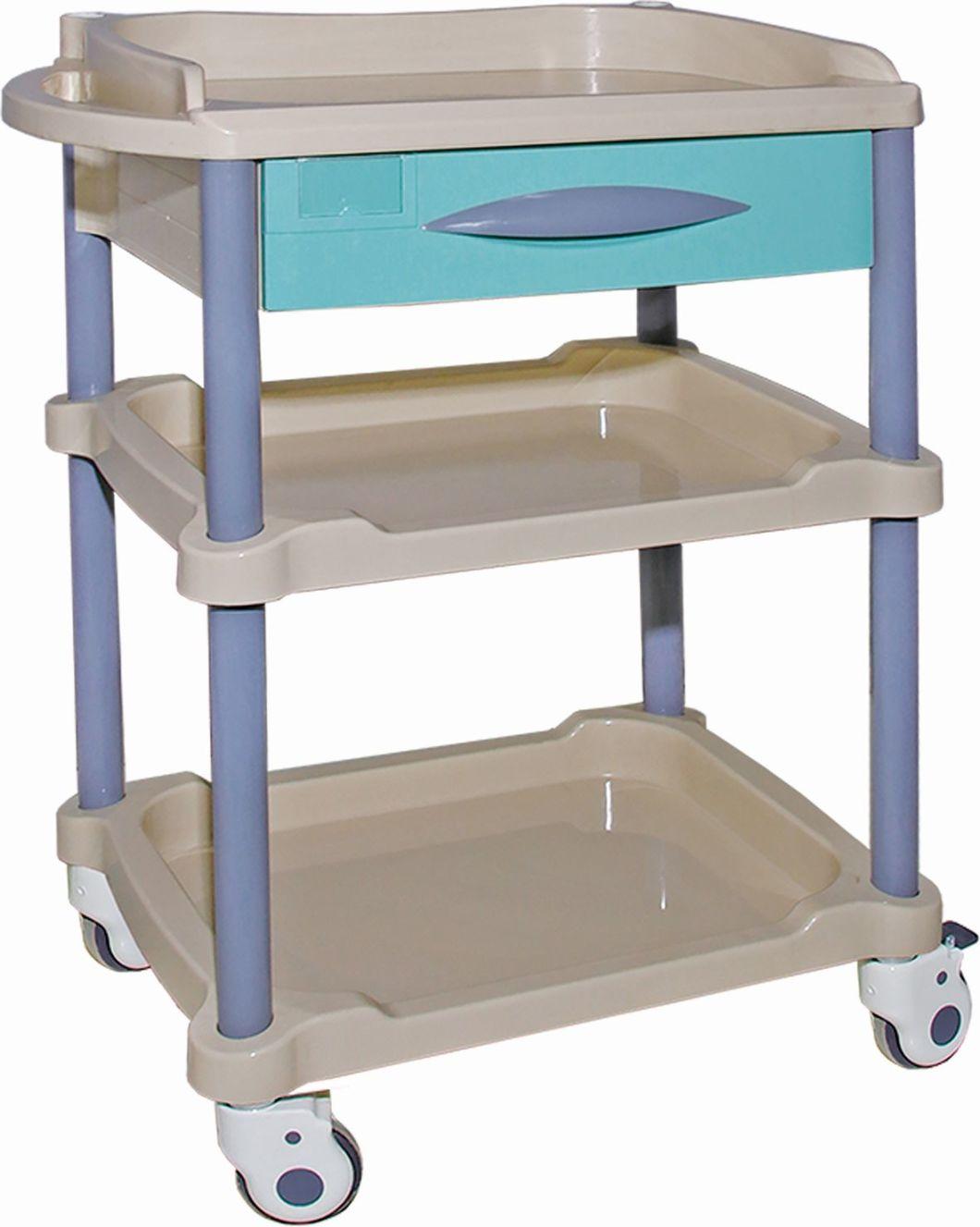 Colorful Manufacturer Size OEM ABS Medical Nursing Cart Mobile Drug Medication Changing Patient Nursing Medicine Trolley/Cart