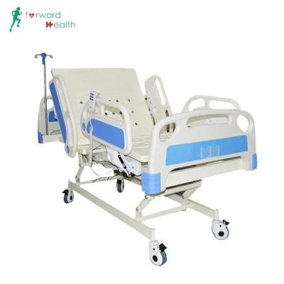 CE Certificate Manufacturer Three Function Electrical ICU Hospital Bed with IV Pole